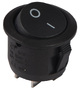 KCD1-5-101 B/B  Перемикач 1 клав. круглий чорний