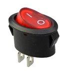 KCD1-9-101 R/B 220V Перемикач 1 клав. овальний червоний TNSy