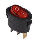 KCD1-9-101N R/B 220V Перемикач 1 клав. овальний червоний з підсвічуванням TNSy
