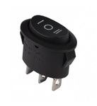 KCD1-9-103 B/B Перемикач 1 клав, овал,  перекидний (чорний) TNSy