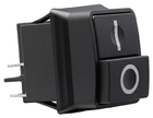 KCD2-2-201P  Перемикач 2 кл., O-I марк., 15А, чорний