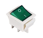 KCD2-201N G/W 220V Перемикач 1 клав. зелений з підсвічуванням TNSy