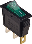 KCD3-101N GR/B Перемикач 1 клав. з підсвічуванням 12 V AC/DC зелений