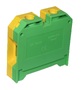 Клема "PE" КНГз-SAK-35EK 125А, 6-35мм2, гвинтова, жовто-зелена, набірна на DIN-рейку, без маркера TNSy