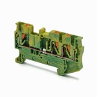 Клема пружинна на Din-рейку &quot;земля&quot; FJ7-2.5/D3, жовто-зелена TAKEL