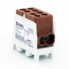 Клема розподільча MTB 2х25/2х16 з подвійною фіксацією, коричневий TAKEL