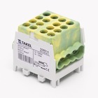 Клема розподільча MTB 2х25/6х16 з подвійною фіксацією, жовто-зелений