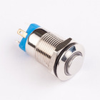 Кнопка металева КНМ-12-HJ-E 220V 1NO, висока, блакитний TAKEL