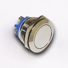 Кнопка металева КНМ-19-F10(S) 1NO плоска (гвинтове з'єднання) TAKEL