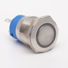 Кнопка металева КНМ-19-FJ-E 220V 1NO1NC плоска, зелений TAKEL