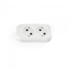 Колодка подовжувача без заземлення 2 гнізда біла TITANUM STANDARD