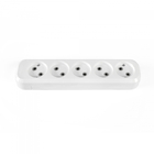Колодка подовжувача без заземлення 5 гнізд біла TITANUM STANDARD