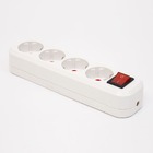 Колодка подовжувача з кнопкою 4 гнізда із з/к LEE