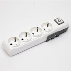 Колодка подовжувача з кнопкою на 4 розетки з з/к