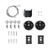 LED світильник лінійний VIDEX BN03 30W 0.6М 5000K 220V Black