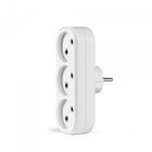 Мережевий розгалужувач без заземлення 3 гнізда білий TITANUM STANDARD