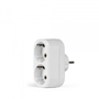 Мережевий розгалужувач із заземленням 2 гнізда білий TITANUM STANDARD