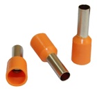 Наконечник гільза Е4009 brass 4мм2 помаранчевий