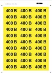 Наліпки "Знак "400 В" жовтий 38х90"