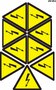 Наліпки "Знак"Небезпека ураження електричним струмом" 130 мм"