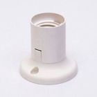 Патрон пластиковий Е27 прямий, білий TAKEL