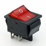 Перемикач клавішний КП-2 ст 230В, червоний LEE