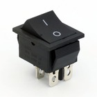 Перемикач клавішний КП-2 ст 230В, чорний LEE