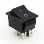 Перемикач клавішний КП-2 ст 230В, чорний LEE
