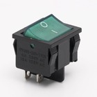 Перемикач клавішний КП-23и 230В, зелений