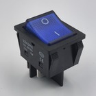 Перемикач клавішний КП-2и 220В 30А, блакитний TAKEL