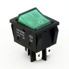 Перемикач клавішний КП-2и 230В 30А, зелений TAKEL