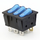 Перемикач клавішний КП-55и 230В, син/син/син TAKEL