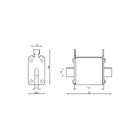 Плавка вставка запобіжника NH00 100А 80V DC TAKEL