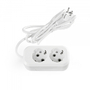 Подовжувач мережевий із заземленням 2 гнізда 3м (3x1.5мм) білий TITANUM STANDARD