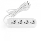 Подовжувач мережевий із заземленням 4 гнізда 3м (3x1.5мм) білий TITANUM STANDARD