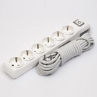 Подовжувач з кнопкою на 6 розетки з з/к 5 метри