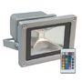 Прожектор LL-180 1LED 10W RGB (+пульт) 230V (115*87*103mm) Серебро IP44