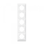 Рамка біла 5 місць вертикальна VIDEX BINERA