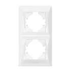 Рамка біла на 2 місця вертикальна VIDEX BINERA