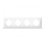 Рамка біла на 4 місця горизонтальна VIDEX BINERA