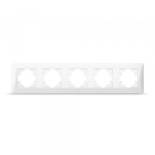 Рамка біла на 5 місць горизонтальна VIDEX BINERA