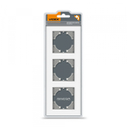 Рамка біле скло на 3 місця горизонтальна VIDEX BINERA