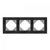 Рамка чорний алюміній на 3 місця горизонтальна VIDEX BINERA