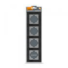 Рамка чорний алюміній на 4 місця горизонтальна VIDEX BINERA