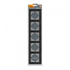 Рамка чорний алюміній на 5 місць горизонтальна VIDEX BINERA