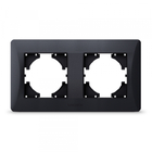 Рамка чорний графіт на 2 місця горизонтальна VIDEX BINERA