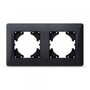 Рамка чорний графіт на 2 місця горизонтальна VIDEX BINERA