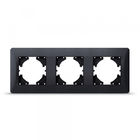 Рамка чорний графіт на 3 місця горизонтальна VIDEX BINERA