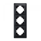 Рамка чорний графіт на 3 місця вертикальна VIDEX BINERA