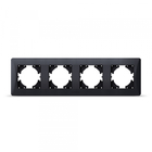 Рамка чорний графіт на 4 місця горизонтальна VIDEX BINERA